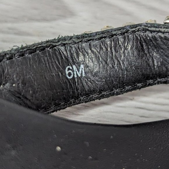 Bakers Rhinestone Black Leather Sandals Size 6M - Picture 10 of 11